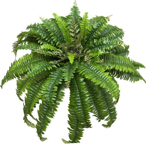 One 48 Inch 88 Branch Artificial Boston Fern Bush Plant Arrangement