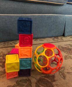 Bright Starts Oball Easy Grasp Rollin' Rainstick Rattle Cause & Effect Infant Toy, Age 3 Months and up Multicolored 29 81eCNnDc0sL 3