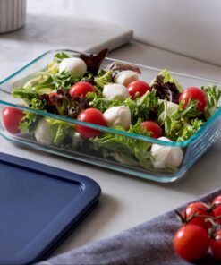 Alternative view of Pyrex Simply Store 10-Pc Glass Food Storage Container Set with Lid, 6-Cup, 3-Cup, 4-Cup & 2-Cup Round & Rectangular Meal Prep Containers , BPA-Free Lid, Dishwasher, Microwave and Freezer Safe,Blue 10 PC Set (Blue)