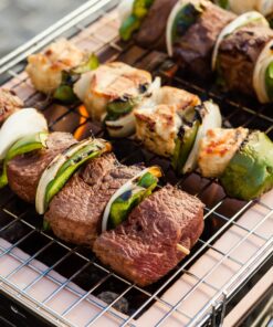 Fire Sense 60450 Yakatori Internal Grates Charcoal Chrome Cooking Grill Japanese Table BBQ Handmade Using Clay Adjustable Ventilation For Outdoor Barbecues Camping Traveling - Large - Tan 33 81eEuIECZL