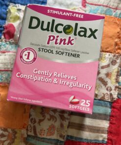 Dulcolax Pink Stool Softener, Docusate Sodium, 100 mg Soft Gel Tablets, 25 Count 20 81eF60oDoL