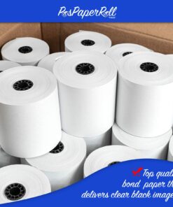STAR PRINTERS - 1-PLY BOND PAPER - 3" X 165' (100 Rolls) 6 81eG2nCMLSL