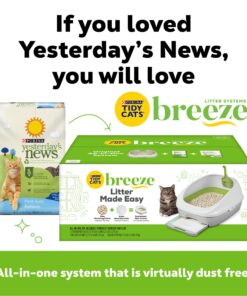 Purina Yesterday's News Non Clumping Paper Cat Litter, Unscented Low Tracking Cat Litter - 30 lb. Bag Original Texture 23 81eGoDPDq8L