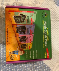 Star Right Math Flash Cards Set of 4 - Addition, Subtraction, Division, & Multiplication Flash Cards - 4 Rings - 208 Math Flash Cards - Ages 6+ - Kindergarten, 1st, 2nd, 3rd, 4th, 5th & 6th Grade 37 81eI3z0x1VL