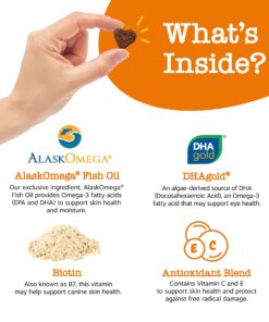 Zesty Paws Omega 3 Alaskan Fish Oil Chew Treats for Dogs - with AlaskOmega for EPA & DHA Fatty Acids - Hip & Joint Support + Skin & Coat Chicken Flavor (90 Soft Chews) 90 Count (Pack of 1) 31 81eI8RCjjtL 2