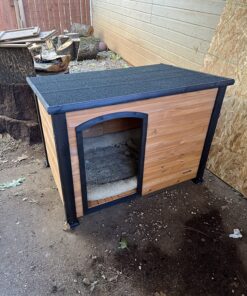 PRECISION PET PRODUCTS Extreme Outback Log Cabin Dog House, Large, Natural Wood (7027013) Walnut/Dark Brown Extreme Outdoor Log Cabin 29 81eIYpsQy8L