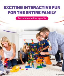 Marble Genius Marble Run (130 Complete Pieces) Maze Track or Board Games for Kids 8-12, for Adults, Teens, and Toddlers, (80 Translucent Marbulous Pieces + 50 Glass-Marble Set), Starter Set 2.) Starter Set - 130 Complete Pieces 24 81eL7z Lh0L