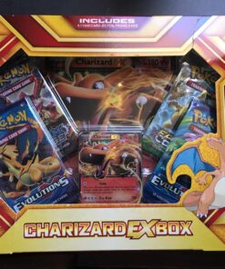 Pokemon Cards POK16CHAREXBX TCG: Charizard-EX Box Fire Blast Card Game, Multicolor Base 25 81eM7iAP4L