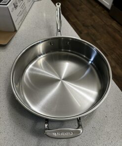 Cuisinart Stainless Steel, 5.5 Quart Sauté Pan w/ Cover, Helper Handle, Chef's Classic, 733-30H 32 81eMEVH9yTL