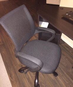 Ergonomic Office Chair Cheap Desk Chair Mesh Computer Chair with Lumbar Support Arms Modern Cute Swivel Rolling Task Mid Back Executive Chair for Women Men Adults Girls,Black Black 69 81eMgtlIcL