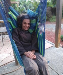 Sorbus Stylish Swing Chair - Fine Cotton Weave for Super Comfort & Durability - Hanging Hammock Chair w/2 Seat Cushions- Portable Outdoor Hanging Chair w/Hardware Kit - Indoor Outdoor Use - Max 265lbs Blue 47 81eOAT7RPZL 1