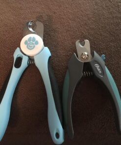 Dog Nail Clippers and Trimmer with Safety Guard to Avoid Over-Cutting Nails & Free Nail File - Razor Sharp Blades - Sturdy Non Slip Handles - for Safe, Professional at Home Grooming Blue 28 81ePHRZAPFL 1