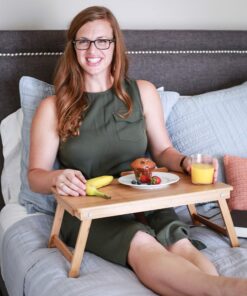 BIRDROCK HOME Bamboo Laptop Bed Tray with Multi-Position Adjustable Tilt Surface | Storage Drawer | Fits Laptops Up to 15" | Tablets Up to 9.6" | Natural | Work from Home | Computer Lap Tray 29 81eQ5elcqHL