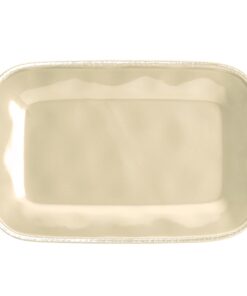 Alternative view of Rachael Ray Cucina Dinnerware 8-Inch x 12-Inch Stoneware Rectangular Platter, Almond Cream