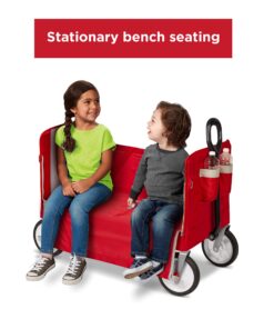 Radio Flyer 3-in-1 EZ Folding Wagon Ride On For Kids, Garden, & Cargo, Red Collapsible Wagon Base 46 81eQQjY46KL