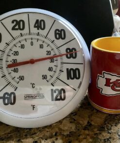 Springfield Indoor Outdoor Big Bold Thermometer, 8.5 Inch, White 45 81eQxVYzLZL