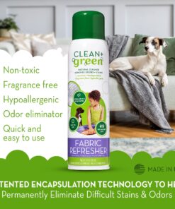 Green+Clean Natural Fabric Pet Refresher Spray - Carpet Cleaner, Cleans Kitty Litter and Dog Poop from Carpet, Upholstery, and More - Couch Cleaner, Household Cleaning Spray - Made in the USA 14.00 Fl Oz (Pack of 1) 16 81eRCk7DTwL