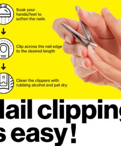 Nail Clippers Set - 2 Pack Stainless Steel Ingrown Toenail Tool, Professional Fingernail & Toenail Clippers for Thick Nails (Pedicure Nail Clippers) Silver 38 81eREVyB iL