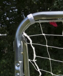 Franklin Sports Competition Soccer Goals - Backyard Portable Steel Soccer Goals - Adult + Youth Soccer Goal with Net + Ground Stakes Included - Multiple Sizes + Colors Non-Folding 12' x 6' Silver 27 81eShm0AV2L