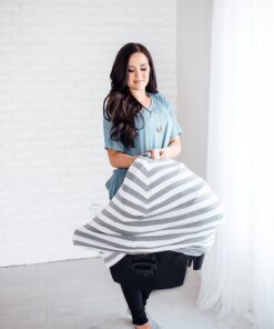 Baby Car Seat Cover Canopy and Nursing Cover Multi-Use Stretchy 5 in 1 Gift "The Harbor" by Copper Pearl 15 81eX9dyw3YL