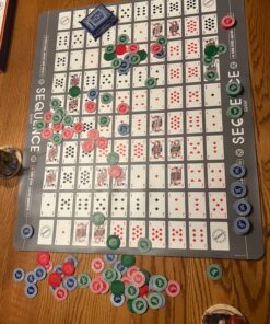 Jax Giant (aka Jumbo) SEQUENCE Game - Tube Edition with Cushioned Mat (27" x 32") Cards and Chips, Package Colors May Vary. Giant (aka Jumbo) tube Standard Packaging 28 81eXRVY26L