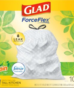 Glad ForceFlex Tall Kitchen Drawstring Trash Bags, 13 Gal, 100 Ct (Package May Vary) 40 81eZE8rBiKL
