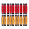 TMH Pack of 20 10 pcs Amber 10 pcs Red 3.8" 6 LED Side Marker Lights, Trailer Marker Lights, Rear Side Marker Lamp, Led Marker Lights for Trucks, Cab Marker, RV Marker light 15 81eZONaWUDL