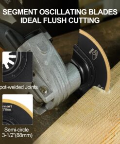 Vtopmart 16PCS Titanium Oscillating Tool Blades Kit, Universal Multitool Blades Cutting for Metal Wood Nails Screws Plastic, Plunge Cutting Multitool Blades, Flush Cut Blades Kits Fit Ryobi Milwaukee 16 20 81eZgGrB dL