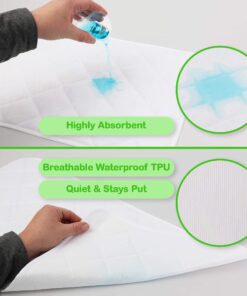 iLuvBamboo Waterproof Changing Pad Liners (Mom’s Choice Gold Award Winner) 3 Pack Thicker, Longer & Wider Changing Table Cover -Portable,Reusable & Washable Diaper Change Mat for Baby Gifts & Showers 14x27 Inch (Pack of 3) 25 81eZkJrv0aS 1