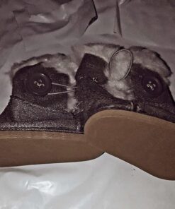 Sophia's Gray Suede Winter Boots with White Faux Fur Lining and Trim Plus Gray Side Button and Soft Tan Soles for 18" Dolls, Gray 37 81eaH d7DQL