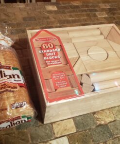 Melissa & Doug Standard Unit Solid-Wood Building Blocks With Wooden Storage Tray (60 pcs) - Classic Blocks For Toddlers Ages 3+ 59 81eaKckNQ9L