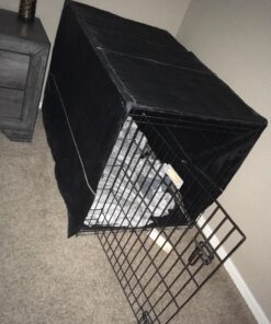 MidWest Homes for Pets Dog Crate Cover, Privacy Dog Crate Cover Fits MidWest Dog Crates, Machine Wash & Dry, Black, 48-Inch 32 81eaZTDeoML