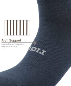 LIQQY Unisex Women's Comfort Low Cut Ankle Quarter Socks with Arch Support 6 Pack Large Navy Blue 9 81eamsHsfxL