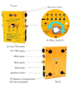 PYLE-PRO 8 Plug Audio Cable Tester - 8 In 1 Pro Audio Cable Tester Music Instrument/Studio Equipment Cable Connector Continuity Checker/Line Finder/Wire Tracker W/6 Way Switch, Led Light PCT10 7 81ecf6mwqTL