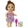 Baby Alive C2695 READY FOR SCHOOL BABY: Brown Hair Baby Doll, School-Themed Dress, Doll Accessories Include Notebook & Brush, Doll For 3-Year-Old Girls and Boys and Up, Multicolor (Amazon Exclusive) 18 81edacwvqLL
