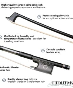Fiddlerman Carbon Fiber Violin Bow 4/4 Original 36 81edcKwA4hL