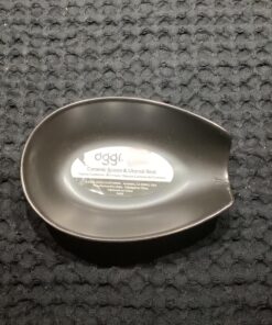 OGGI Spooner Ceramic Spoon Rest- Spoon Rest for Stove Top, Spoon Holder for Countertop, Kitchen Decor for Counter, Coffee Bar Accessories, Black 27 81ee3pcQStL