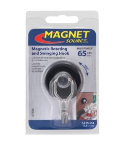 Master Magnetics 7580 Magnetic Hook Organizer Rotating Swing Hook 65 Pound Pull Force 1.47Diameter 0.54Thick Black 25 81eeZm8MSlL