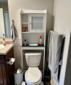 Sauder Caraway Etagere/Pantry cabinets, L: 23.31" x W: 7.44" x H: 68.07", Soft White finish 43 81efv059CZL