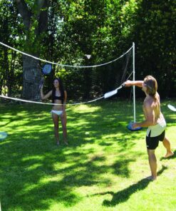 Poolmaster Deluxe Badminton Set for Swimming Pools & Backyards - Includes 4 Rackets, 4 Birdies, Carrying Case (New & Improved 2020 Version) 13 81efwW59nfL