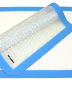 Alternative view of Silicone Mat Pad 2-pak for Baking Art Cookie Pastry Pet Tray non-Stick Platinum Cured Food Grade Placemat Sheet 16.5 x 11.5 Blue