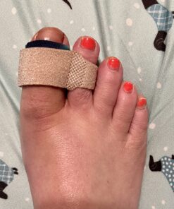 ZenToes Reusable Fabric Buddy Wraps for Broken Toes, Hammertoe Straightener, 4 Count (Beige) Beige 35 81egqtwu5LL