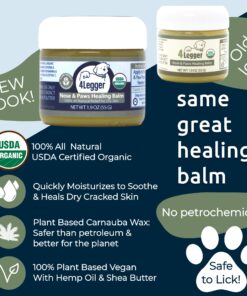 Alternative view of 4Legger Certified Organic Nose & Paw Pad Healing Balm Unscented for Dry Chapped and Cracked Paw Pads, Elbows, Snout, Dry Skin with Hemp Oil, Vegan Wax, Calendula & Shea Butter - Made in USA - 1.9 oz