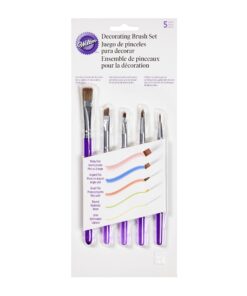 Alternative view of Wilton 5-Piece Decorating Brush Set - Food Safe Decorating Brushes for Dusting Edible Glitter and Painting with Edible Color on Treats, Synthetic Bristles 5-Pc. 0