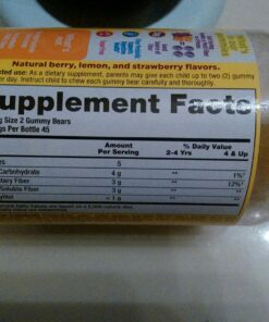 L’il Critters Fiber Daily Gummy Supplement for Kids, for Digestive Support, Berry and Lemon Flavors, 90 Gummies 90 Count (Pack of 1) 30 81ejXyThZL