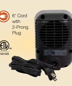 Lasko MyHeat Personal Mini Space Heater for Home with Single Speed, 6 Inches, Black, 200W, 100 28 81emHGD30L