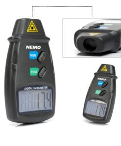 NEIKO 20713A Digital Tachometer, Noncontact Laser Photo Sensor with 2.5 to 99,999 RPM Accuracy, RPM Gauge Marker with Batteries Included 18 81enWCIHC L