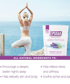 Epsoak Epsom Salt 2 lbs - Lavender Sleep Formula Bath Salts 2 Pound (Pack of 1) 13 81enbNOME3L