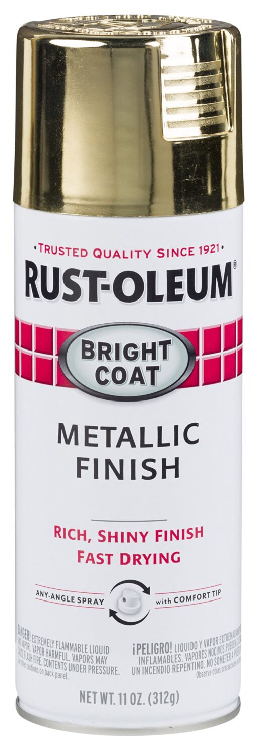 Rust-Oleum 7710830 Stops Rust Bright Coat Metallic Spray Paint, 11 Ounce (Pack of 1) , Gold