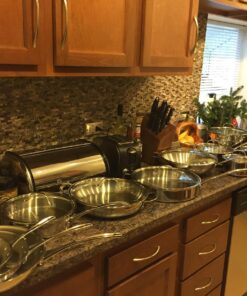 Organize It All Wall Cabinet Door Mounted Pot Lid Rack | Metal Wire | Dimensions 10.63" x 4.00" x 16.63" | Kitchen Storage | Sliver Chrome 44 81er2ztqhGL